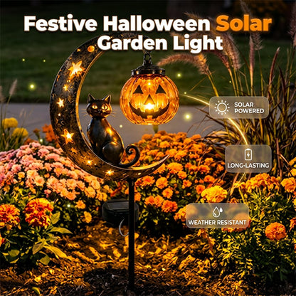 🐈‍⬛🌙 Halloween Black Cat Moon Ground Lamp