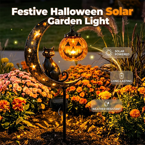 🐈‍⬛🌙 Halloween Black Cat Moon Ground Lamp