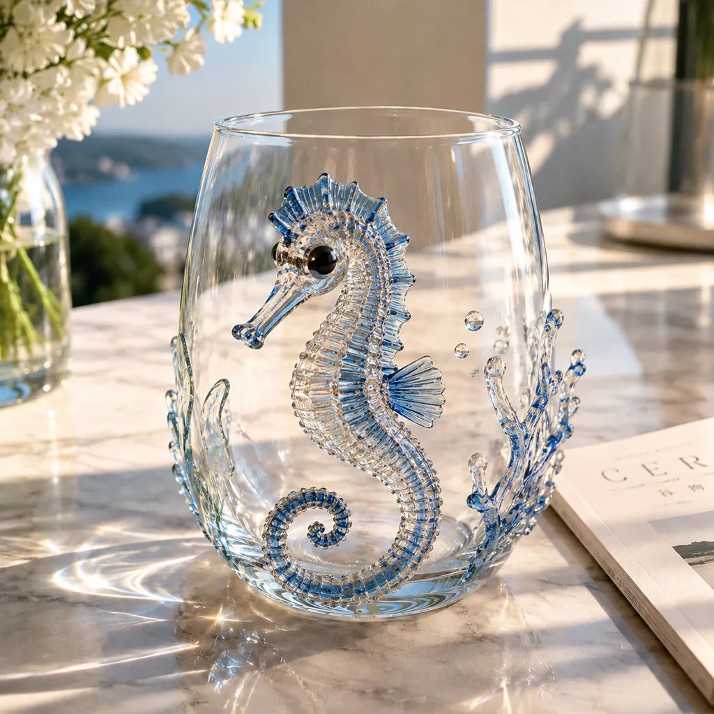 🌊The Perfect Beach House Gift🐙3D Ocean Animal Artisan Glassware Collection