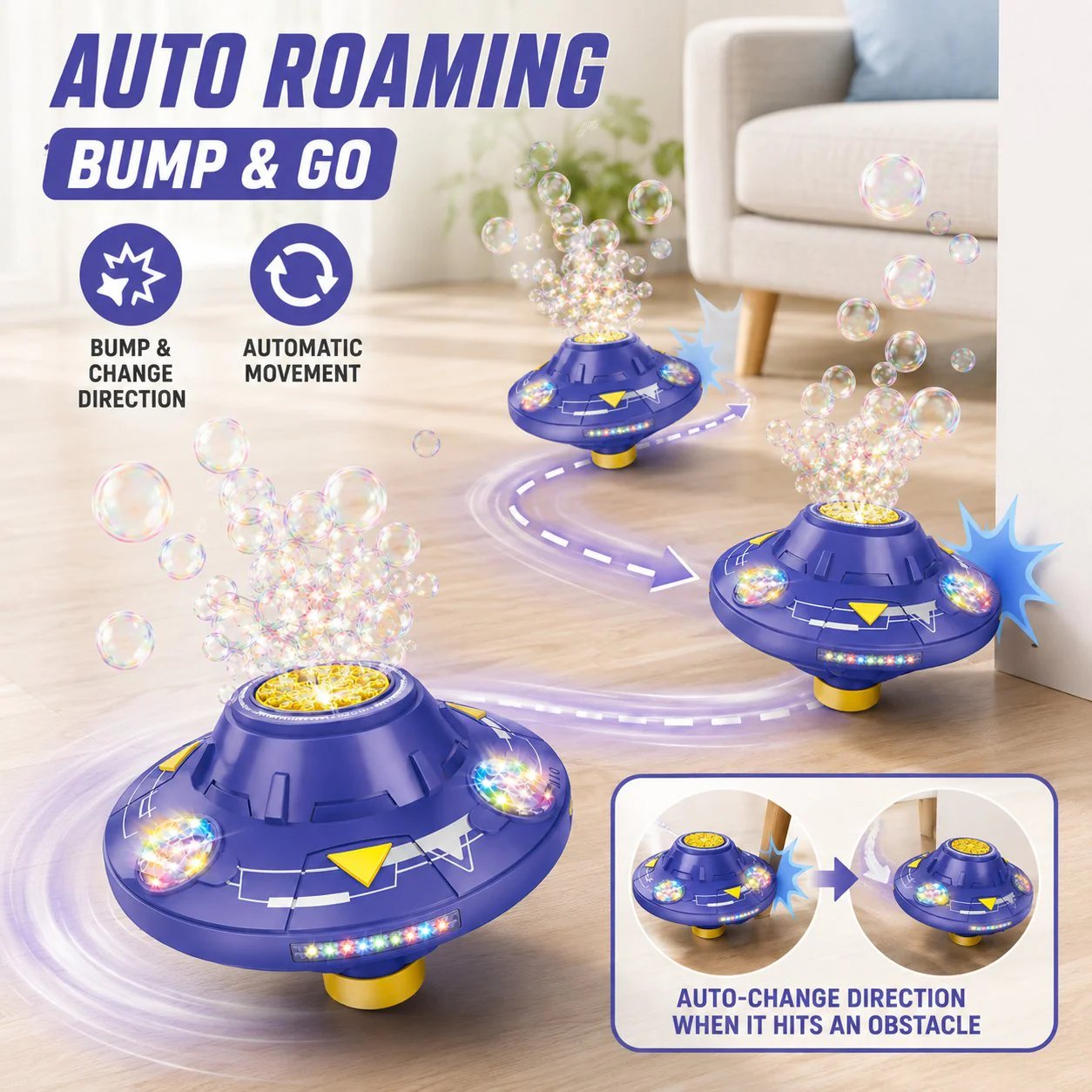 UFO Moving Bubble Machine