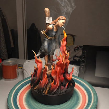 Witch Burn Sculpture Backflow Incense Burner | Gothic Art Incense Holder