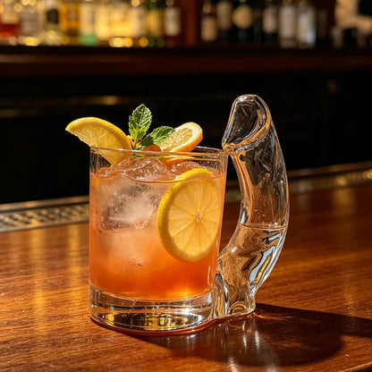 FUN D-CUP SHAPED GLASS COCKTAIL GLASS