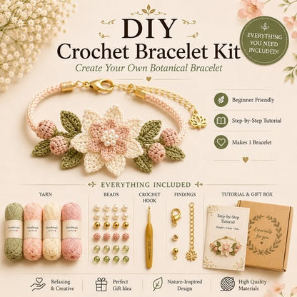 🔥 Last Day 49% OFF - DIY Nature-Inspired Crochet Bracelet Kit