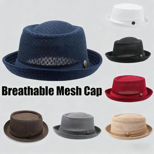 🏷️ Limited Time Sale — Summer Pork Pie Hat 🎩 Breathable, Cool & Stylish