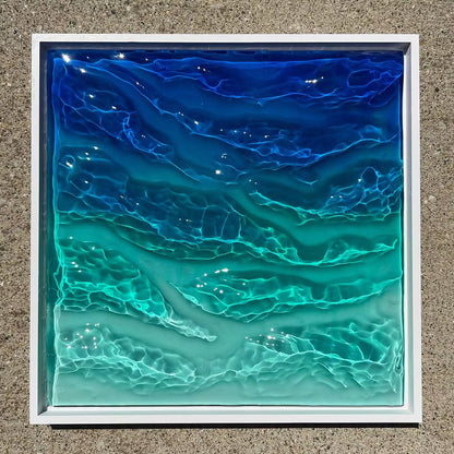 🌊 Handmade 3D Epoxy Resin Ocean Wave Art